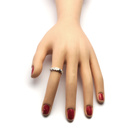 Srebrny Pierścionek Serce Wysadzany Cyrkoniami