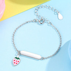 Bransoletka Srebrna z Truskawką