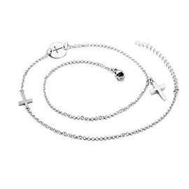 Naszyjnik z Krzyżykami Stal Szlachetna