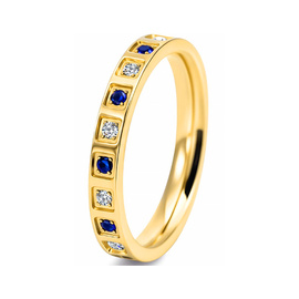 Pierścionek ze Stali Szlachetnej z Cyrkoniami