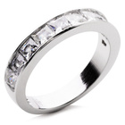 Srebrna Obrączka Wysadzana Cyrkoniami