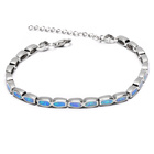 Srebrna Bransoletka z Błękitnym Opalem