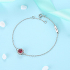 Bransoletka Srebrna z Rubinową Cyrkonią