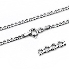 Srebrny Łańcuszek Pancerka Długość 45cm