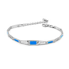 Srebrna Bransoletka z Niebieskim Opalem