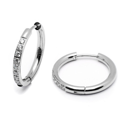 Kolczyki ze Stali Szlachetnej Koła z Cyrkoniami