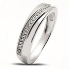 Srebrna Obrączka z Białymi Mikro Cyrkoniami