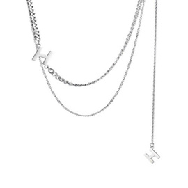 Naszyjnik Literka H Stal Szlachetna