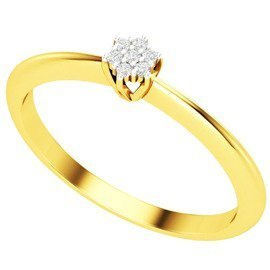 Pierścionek Zaręczynowy Złoty z Brylantami 375