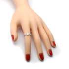 Pierścionek Srebrny Serce Wysadzane Cyrkoniami