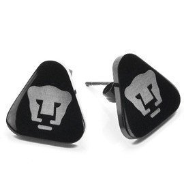 Czarne Kolczyki z Głowa Psa Stal Chirurgiczna