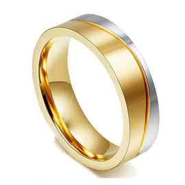Dwukolorowa Obrączka ze Stali Chirurgicznej