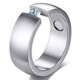 Obrączka z Cyrkonią  ze Stal Szlachetnej