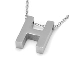 Naszyjnik Literka H Stal Szlachetna