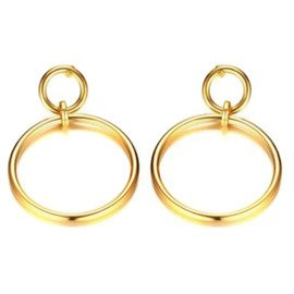 Kolczyki ze Stali Szlachetnej Duże Złote Koła