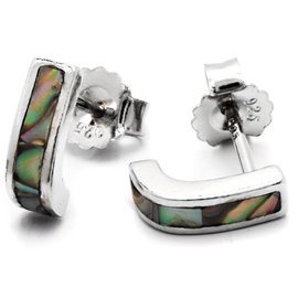 Srebrne Kolczyki z Abalonem