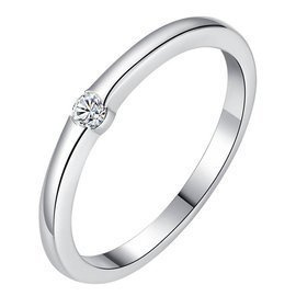 Srebrny Pierścionek z Diamentową Cyrkonią