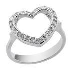 Srebrny Pierścionek o Kształcie Serca