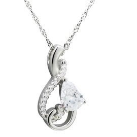 Zawieszka Srebrna Wysadzana Cyrkoniami