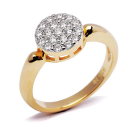 Srebrny Pierścionek Pokryty Złotem