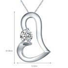 Srebrna Zawieszka Serce z Cyrkonią