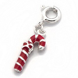 Przywieszka Srebrna Charms Czerwona Laska