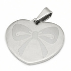 Zawieszka Satynowa Serce Dedykacją Stal Szlachetna