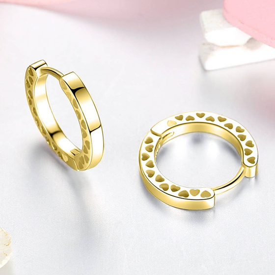 Srebrne Kolczyki Pokryte Złotem