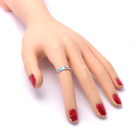 Srebrna Obrączka Pierścionek z Niebieskim Opalem