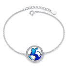 Bransoletka Srebrna Świat z Cyrkoniami