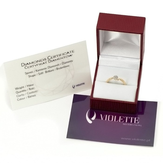 Złoty Pierścionek z Diamentami Brylantami