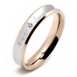 Obrączka ze Stali z Diamentową Cyrkonią