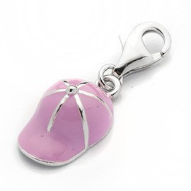 Srebrna Przywieszka Charms Różowa Czapeczka