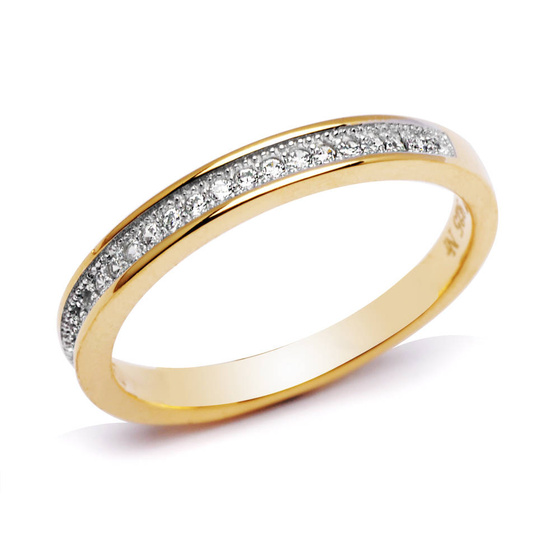 Srebrna Obrączka Pokryta Żółtym Złotem