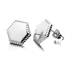 Kolczyki Sześciokąty ze Stali Szlachetnej