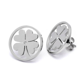 Kolczyki ze Stali Szlachetnej Koniczynki