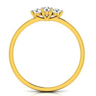 Złoty Pierścionek z Trzema Brylantami 0.09ct