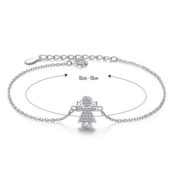 Bransoletka Srebrna z Dziewczynką