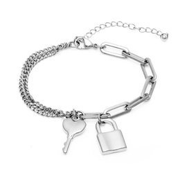 Bransoletka Kluczyk i Kłodka Stal Szlachetna