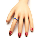 Srebrna Obrączka z Błękitnym Opalem