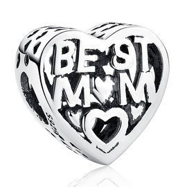 Srebrna Zawieszka Serce Najlepsza Mama