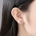 Srebrne Kolczyki Wielokolorowe Cyrkonie