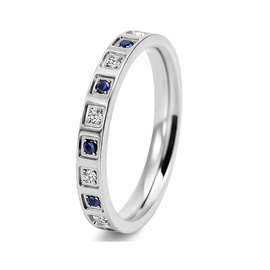 Pierścionek ze Stali Szlachetnej z Cyrkoniami