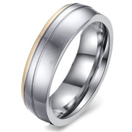 Obrączka ze Stali Szlachetnej Duokolor