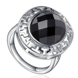 Srebrny Pierścionek z Czarnym Onyksem
