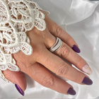 Pierścionek Obrączka Srebrna z Mikro Cyrkoniami