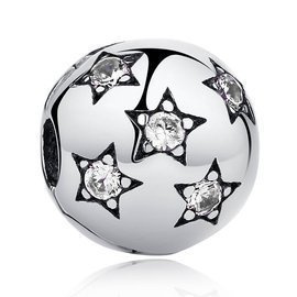Srebrna Zawieszka Przwieszka Kula w Gwiazdki