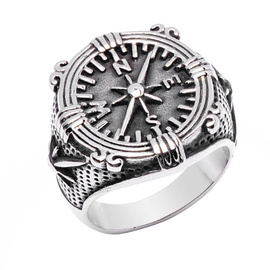 Sygnet Vikinga Kompas Stal Szlachetna