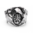 Sygnet Vikinga Twarz Stal Szlachetna