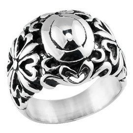 Pierścionek Oksydowany ze Stali Chirurgicznej